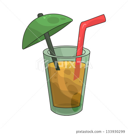 illustration of Tropical Drink illustration of Tropical Drink 133930299