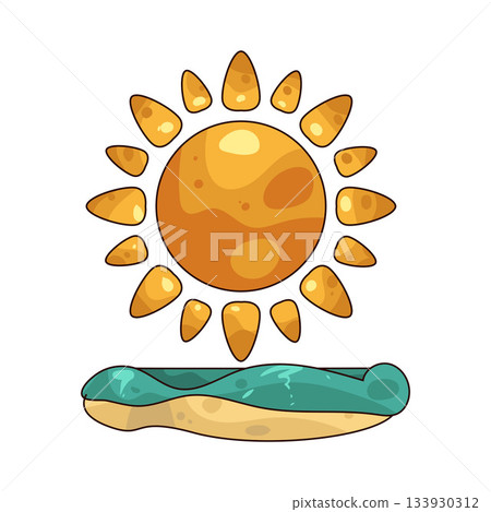 illustration of Sun Beach illustration of Sun Beach 133930312