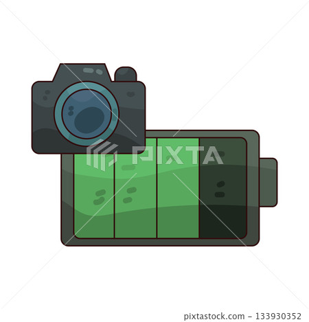 illustration of Camera Full Battery 133930352