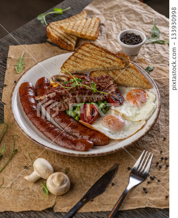 English breakfast close up English breakfast close up 133930998