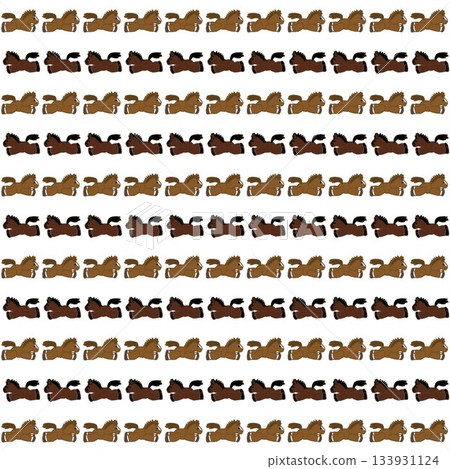 填充馬插畫桌布 133931124