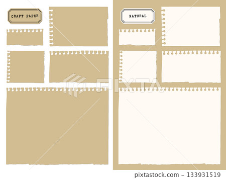 A collection of natural paper frame materials in various sizes 133931519