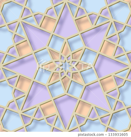 閃閃發光的彩色玻璃背景素材，聖誕市場，基督教教堂，兼容色板，柔和色調 133931605