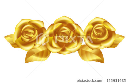 Golden rose illustration Golden rose illustration 133931685
