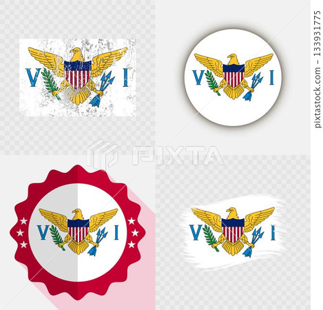 Virgin Islands National Flag Icon Collection. Virgin Islands National Flag Icon Collection. 133931775