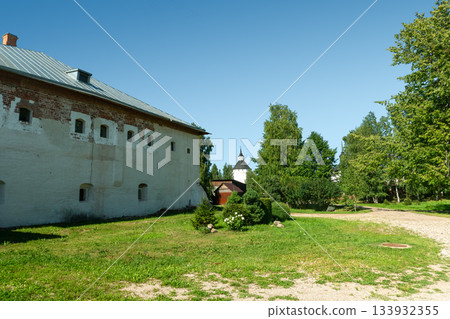 Old brick buildings in the Kirillo-Belozersky Monastery in Russia Old brick buildings in the Kirillo-Belozersky Monastery in Russia 133932355
