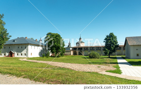 Old brick buildings in the Kirillo-Belozersky Monastery in Russia Old brick buildings in the Kirillo-Belozersky Monastery in Russia 133932356