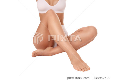 Elegant model demonstrating a relaxed sitting pose, isolated on white, PNG Elegant model demonstrating a relaxed sitting pose, isolated on white, PNG 133932390