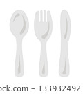 餐具插圖套裝 133932492