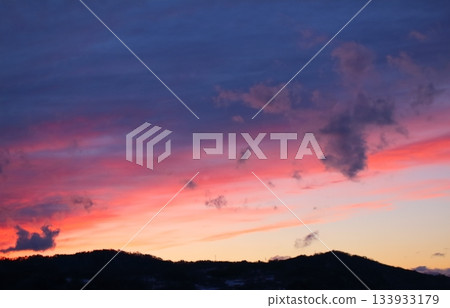 Colored paper with sky and clouds Sky and clouds of Shinshu Nature of Shinshu Colored paper with sky and clouds Sky and clouds of Shinshu Nature of Shinshu 133933179