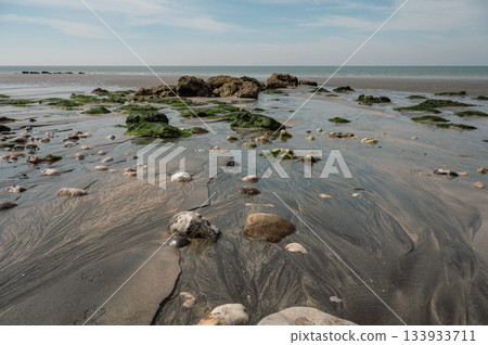 Scenic View of River Flowing into the Sea Scenic View of River Flowing into the Sea 133933711