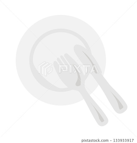 Knife and fork table manners illustration Knife and fork table manners illustration 133933917