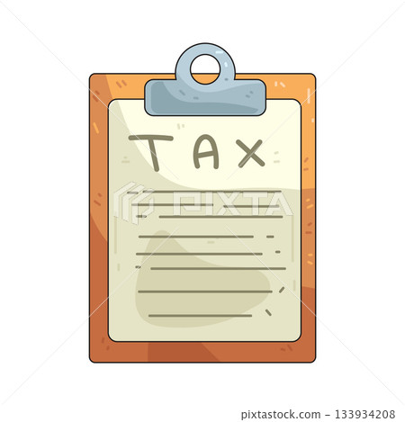 illustration of Tax Clipboard illustration of Tax Clipboard 133934208