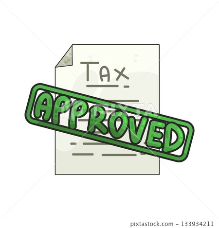 illustration of Tax Approved Stamp illustration of Tax Approved Stamp 133934211