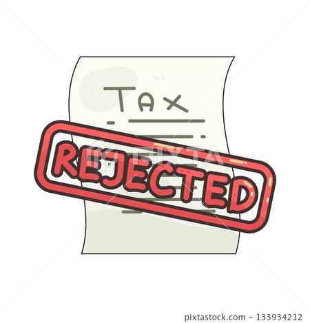 illustration of Tax Rejected Stamp illustration of Tax Rejected Stamp 133934212
