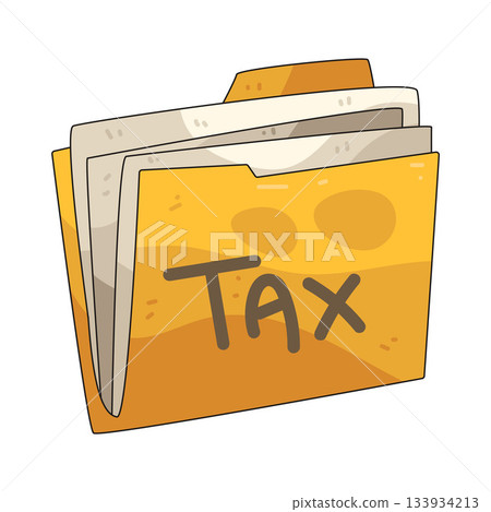 illustration of Tax File Folder 133934213