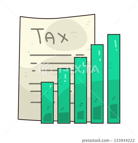 illustration of Tax Bar Chart 133934222