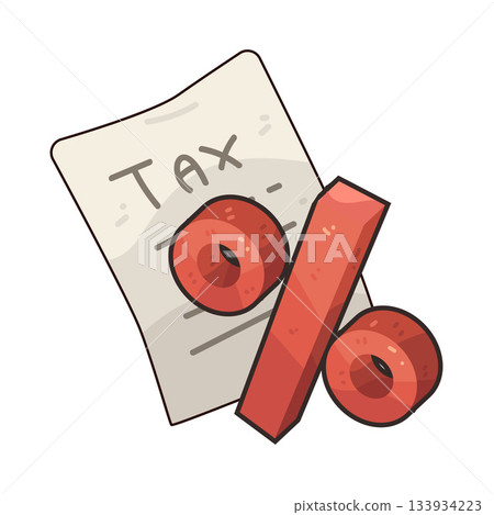 illustration of Tax Percentage Sign 133934223