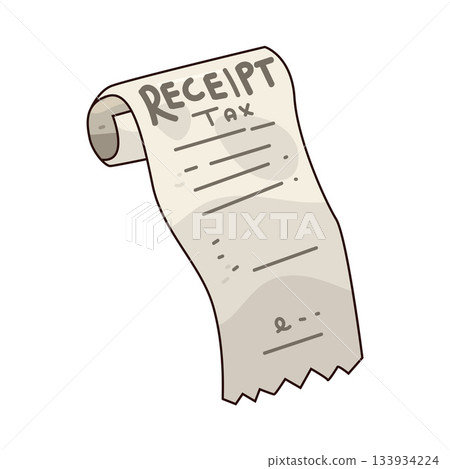 illustration of Tax Receipt 133934224