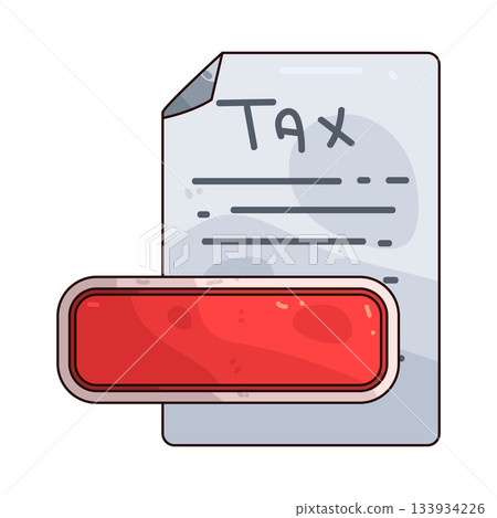 illustration of Tax Paper with Minus Sign 133934226