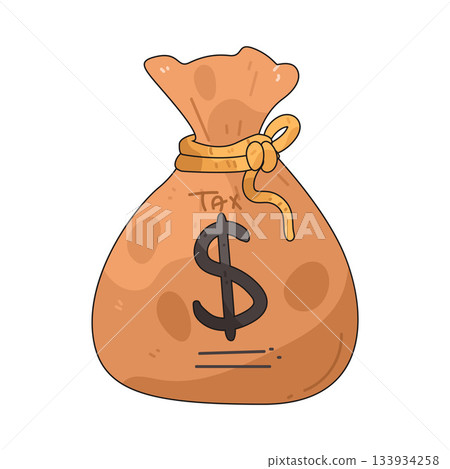 illustration of Money Bag 133934258