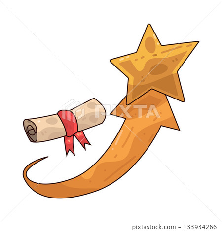 illustration of Graduation Victory 133934266