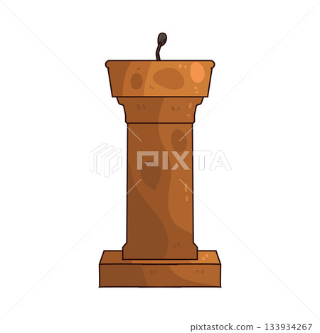 illustration of Podium speech illustration of Podium speech 133934267