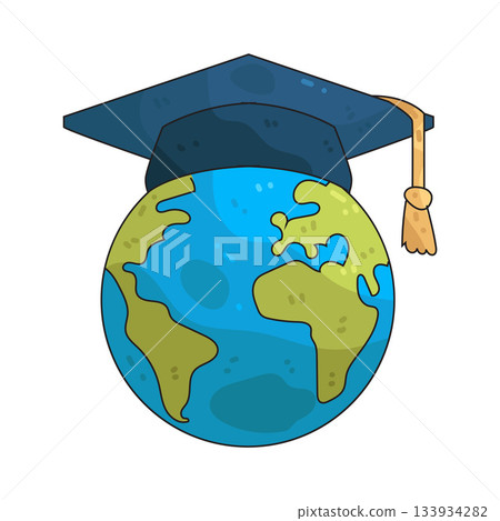 illustration of Global Graduation 133934282