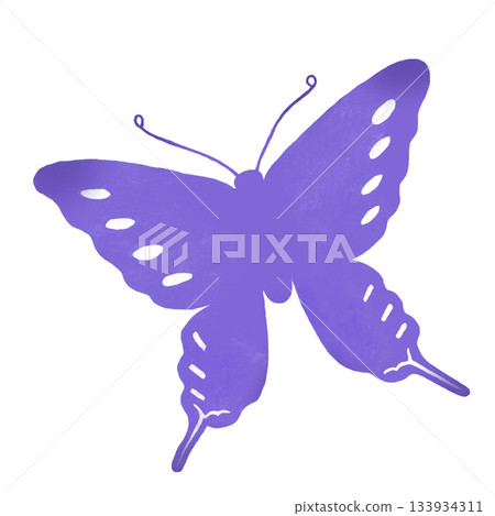 蝴蝶 / 印刷風格 / 復古 / 手繪水彩插畫 / 類比風格 / 數位藝術素材 / Procreate 133934311