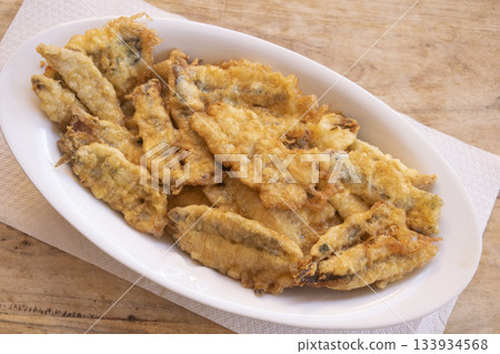 crispy fried anchovies traditional mediterranean seafood appetizer crispy fried anchovies traditional mediterranean seafood appetizer 133934568
