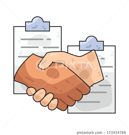 illustration of Handshake 133934766