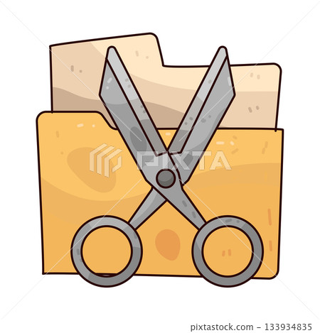illustration of Cut folder 133934835