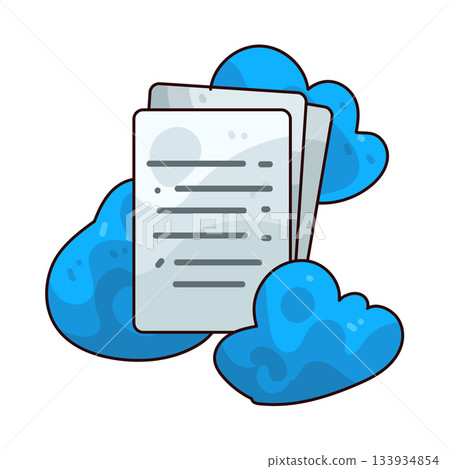 illustration of Cloud File illustration of Cloud File 133934854