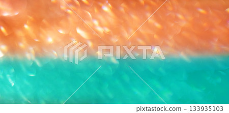 Orange-green gradient abstract glitter background. Horizontal banner Orange-green gradient abstract glitter background. Horizontal banner 133935103
