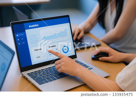 Work Image Data Business work scene at hand operating a data... - Stock Illustration ...
