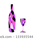 Wine and glass 133935544