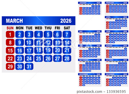 2026 Calendar Grid with March Highlighted and Monthly Views january february 2026 Calendar Grid with March Highlighted and Monthly Views january february 133936595