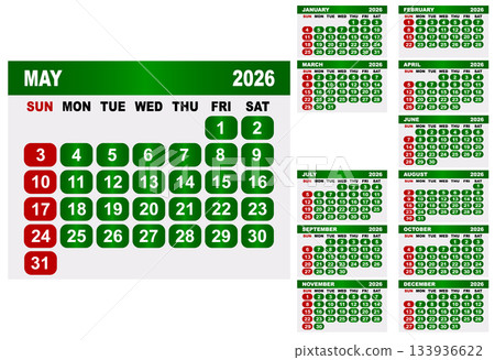 2026 Calendar Grid With May Highlighted And Monthly Overviews january february 2026 Calendar Grid With May Highlighted And Monthly Overviews january february 133936622