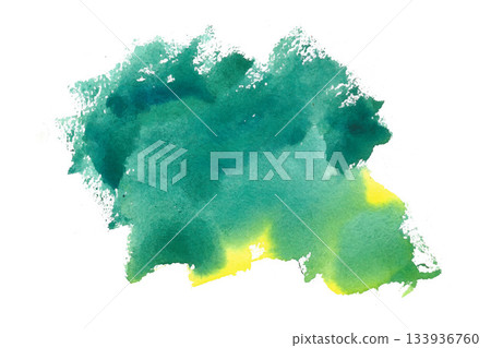 green and yellow hand painted watercolor stroke background green and yellow hand painted watercolor stroke background 133936760