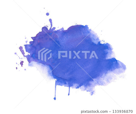 artistic hand painted watercolor blotch messy background 133936870