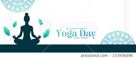 international yoga day poster woman in posture with falling leaves international yoga day poster woman in posture with falling leaves 133936896