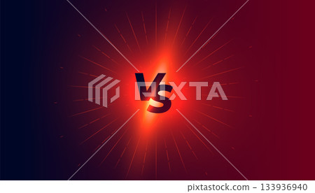 trendy versus vs comparison banner with glowing light effect trendy versus vs comparison banner with glowing light effect 133936940