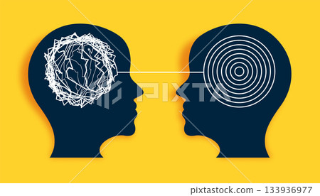 mental health care background with human head design 133936977