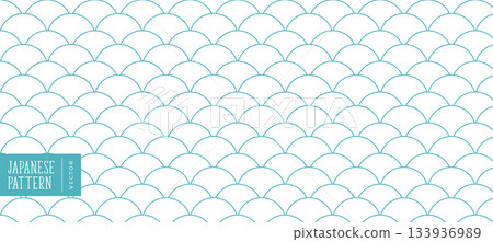 japanese wave pattern design banner with flowing water texture 133936989
