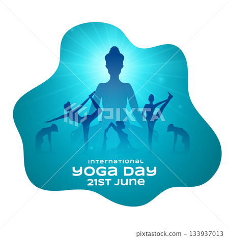 21st june world yoga day; group of woman in different yoga asana 21st june world yoga day; group of woman in different yoga asana 133937013