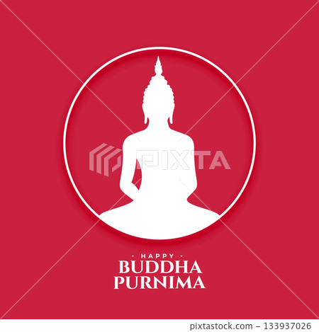 happy buddha purnima or vesak day cultural background design 133937026