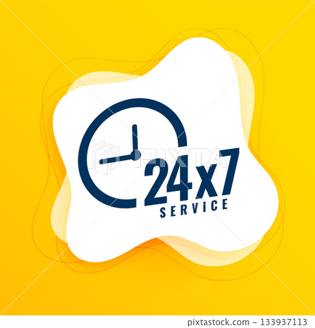 24 hrs and 7 days everyday anytime service modern poster 133937113