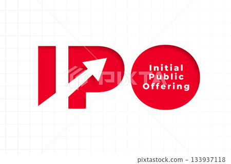 ipo initial public offering launch background in papercut style 133937118