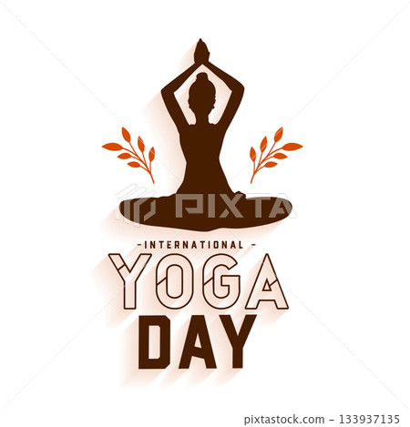 world yoga day celebration poster, woman doing asana with leaves design world yoga day celebration poster, woman doing asana with leaves design 133937135