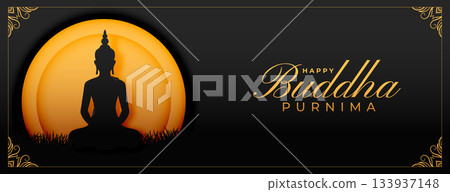 hindu traditional gautam buddha purnima wishes banner design 133937148